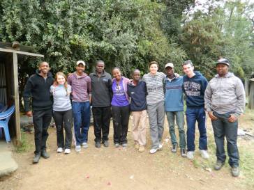 Tamra and other Trinity trip members with a group of Tatua Organisers. 